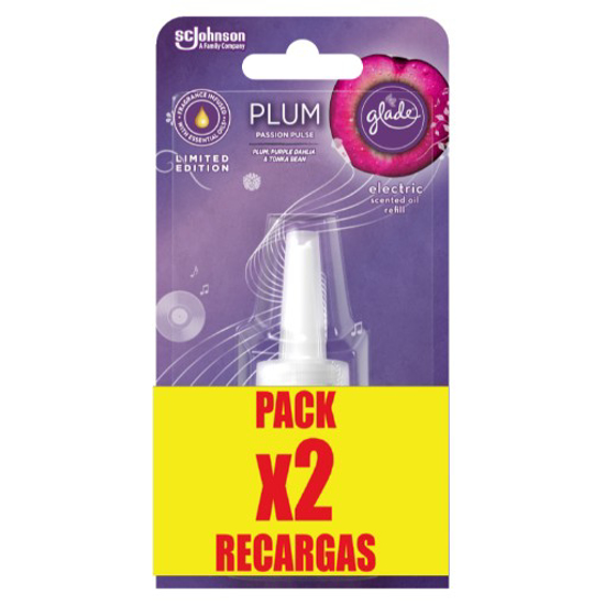 Imagem de Ambientador Recarga Eléctrica Plum GLADE 2x20ml