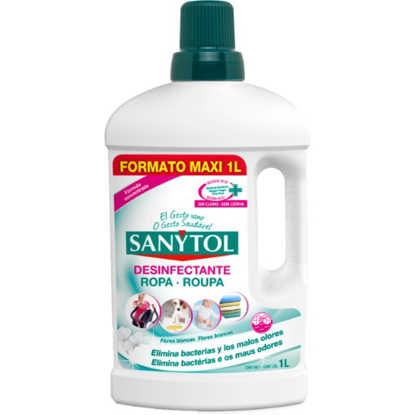 Mostrar detalhes para Desinfectante Roupa SANYTOL 1L Imagem de Desinfectante Roupa SANYTOL 1L