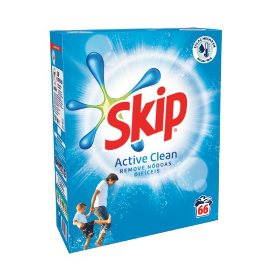 Imagem de Detergente de Roupa em Pó Active Clean SKIP 66 doses