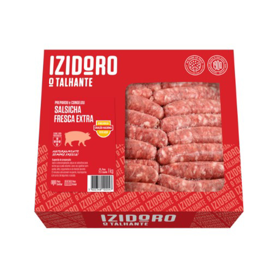 Imagem de Salsichas Fresca Extra Suino Caixa IZIDORO 1kg Congeladas