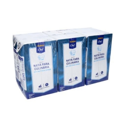 Mostrar detalhes para Natas Culinária 20% Mg METRO CHEF 6x1L Imagem de Natas Culinária 20% Mg METRO CHEF 6x1L