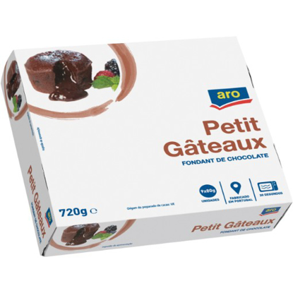 Mostrar detalhes para Petit Gateaux Chocolate ARO 9x80g Imagem de Petit Gateaux Chocolate ARO 9x80g