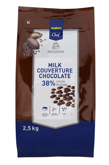 Imagem de Chocolate Leite Botões Cobertos 38% MAKRO CHEF 2,5kg