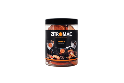 Mostrar detalhes para Laranja Desidratada Rodelas ZITROMAC 130g Imagem de Laranja Desidratada Rodelas ZITROMAC 130g