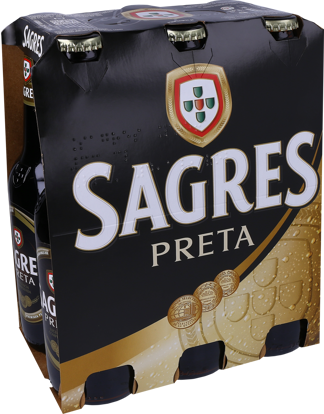 Cerveja Preta Mini SAGRES Pack 6 unidades emb.25cl
