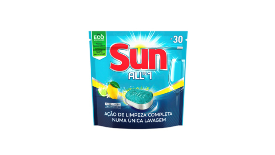 Imagem de Detergente Máquina Loiça Pastilhas All in 1 Limão SUN 30doses