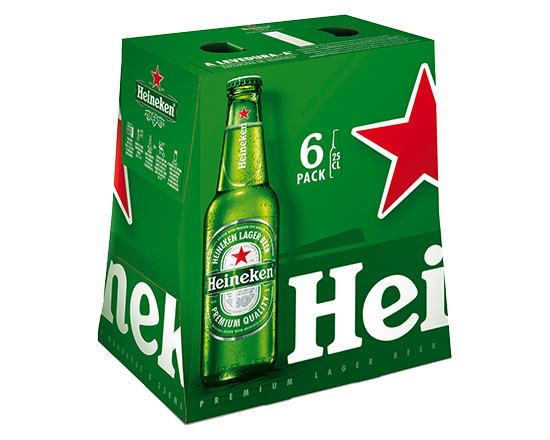 Imagem de Cerveja da Holanda HEINEKEN garrafa 6x25cl