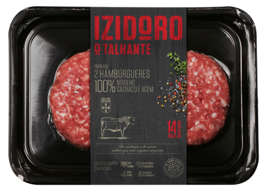 Imagem de 2 Hambúrgueres 100% Novilho Cachaço e Acém IZIDORO O TALHANTE emb.340g Frescos