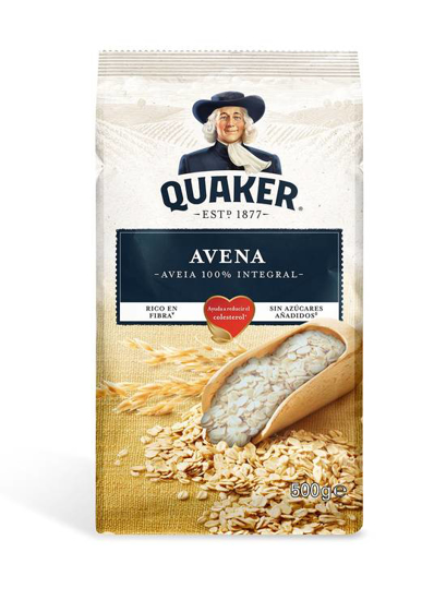 Imagem de Papas de Aveia Flocos 100% Integral sem Açúcares Adicionados QUAKER emb.500g