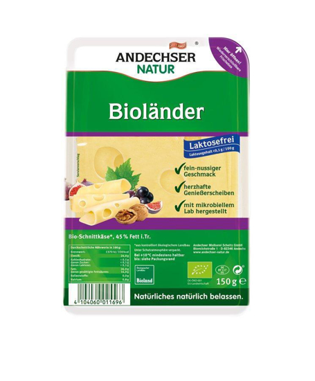 Imagem de Queijo Biolander Fatiado Meio Gordo 150g Andechser