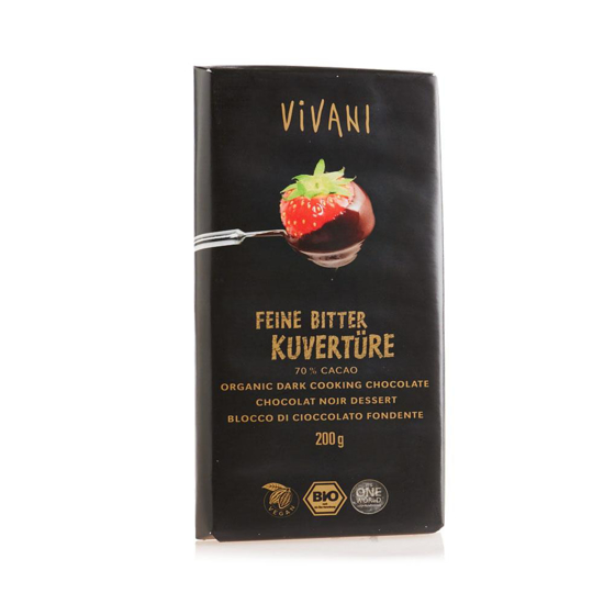 Imagem de Chocolate Cobertura Preto 70% 200g Vivani