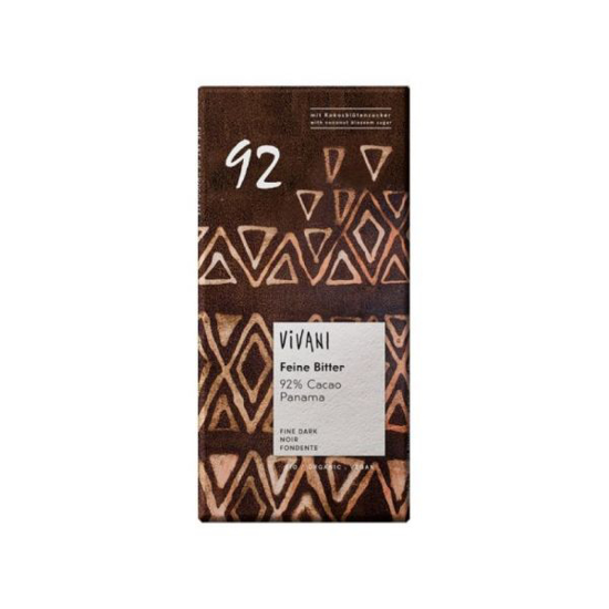 Imagem de Chocolate Escuro 92% Açúcar de Coco Bio VIVANI emb.80g