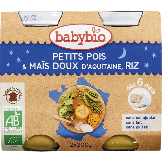 Imagem de Ervilhas e Arroz Pack 2 BABYBIO emb.200g