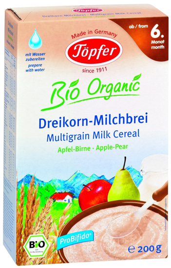 Imagem de Papa Láctea Cereais, Maçã e Pera 200g Topfer