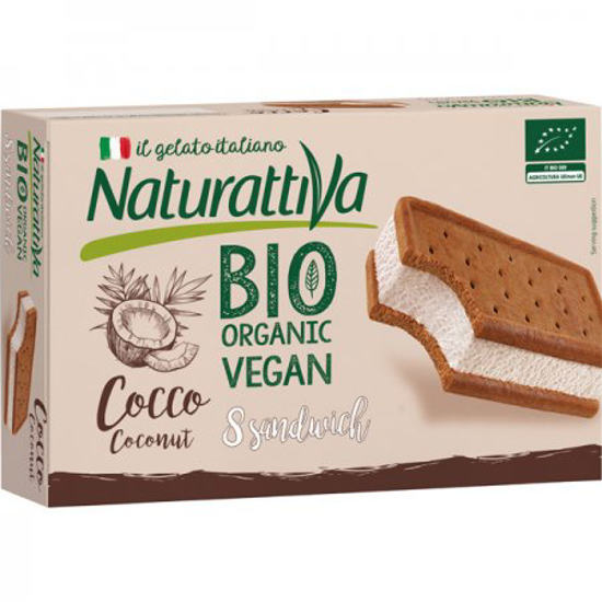 Imagem de Gelado Coco 8 Sandwich 320g Naturattiva