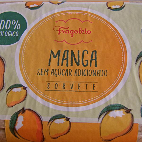 Imagem de Sorvete De Manga Sem Açúcar Cx Compostável 400ml Fragoleto