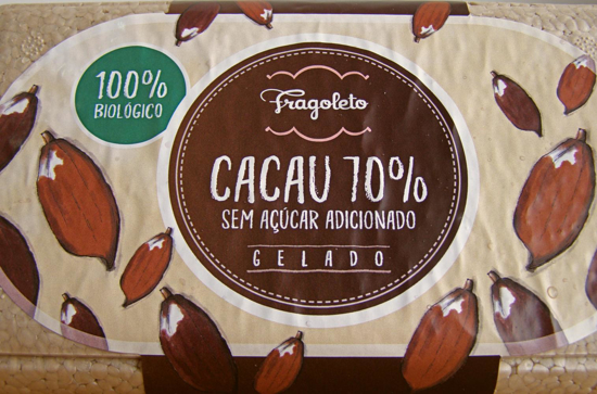 Imagem de Gelado De Cacau 70% Sem Açúcar Cx Compostável 400ml Fragoleto
