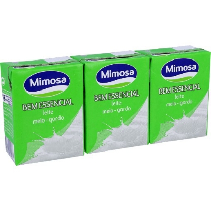 Mostrar detalhes para Leite Uht Meio Gordo MIMOSA 3x200ml Imagem de Leite Uht Meio Gordo MIMOSA 3x200ml