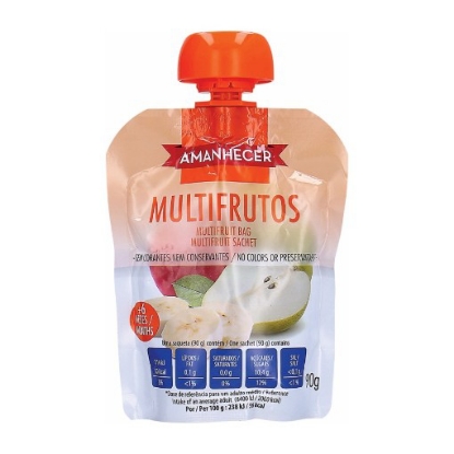 Mostrar detalhes para Bolsa de Fruta Multifrutos AMANHECER 90g Imagem de Bolsa de Fruta Multifrutos AMANHECER 90g