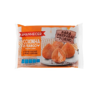 Mostrar detalhes para Coxinhas de Frango Para Forno Congelado AMANHECER 360g 9un Imagem de Coxinhas de Frango Para Forno Congelado AMANHECER 360g 9un