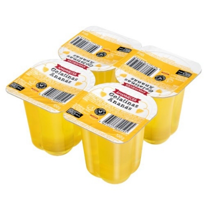 Mostrar detalhes para Gelatina Refrigerada Ananás AMANHECER 4x100g Imagem de Gelatina Refrigerada Ananás AMANHECER 4x100g