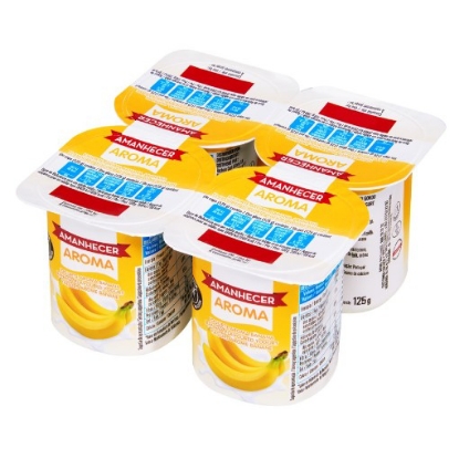 Mostrar detalhes para Iogurte Sólido Aroma Banana AMANHECER 4x125g Imagem de Iogurte Sólido Aroma Banana AMANHECER 4x125g