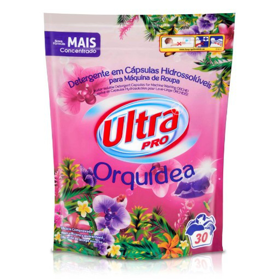 Imagem de Detergente Roupa Maquina Cápsulas Orquidea ULTRA PRO 30un
