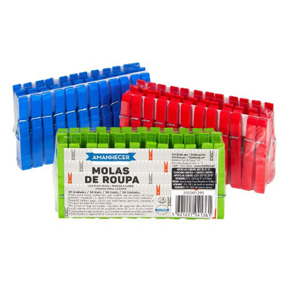 Mostrar detalhes para Molas Para Roupa Plástico Super Maximola Cores AMANHECER 24un Imagem de Molas Para Roupa Plástico Super Maximola Cores AMANHECER 24un
