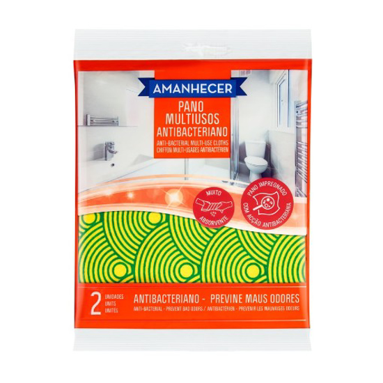 Imagem de Pano Multiusos Anti Bacteriano AMANHECER 2un