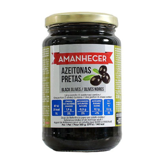 Imagem de Azeitona Preta Oxidada Inteira ( Ple) Frasco 350G AMANHECER 210g