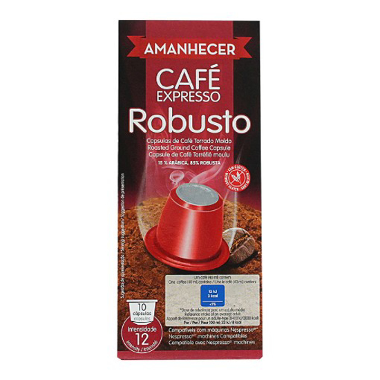 Imagem de Café Cápsulas Robusto Compativel Com Nespresso AMANHECER 10un
