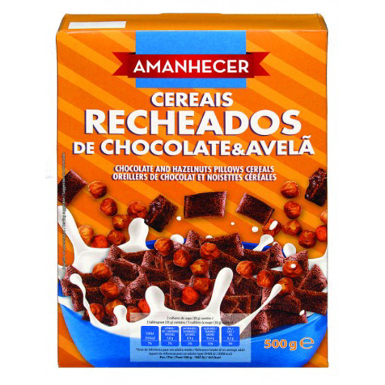 Imagem de Cereais Recheados de Chocolate e Avelã AMANHECER 500g
