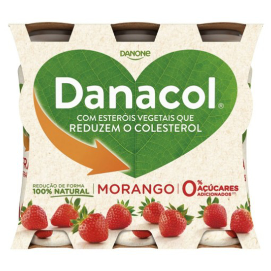 Imagem de Iogurte Reduz Colesterol Líquido Morango Danacol DANONE emb.6x100g