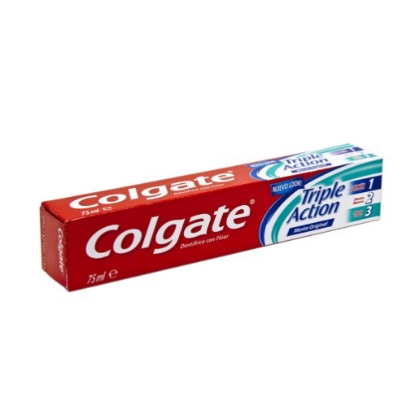 Mostrar detalhes para Pasta de Dentes Tripla Ação COLGATE emb.75ml Imagem de Pasta de Dentes Tripla Ação COLGATE emb.75ml