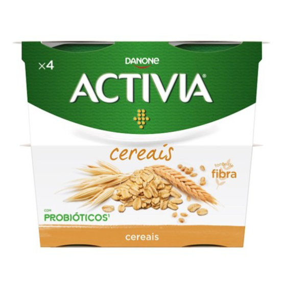 Imagem de Iogurte Pedaços Bifidus Probióticos Cereais Integrais Activia DANONE emb.4x120g