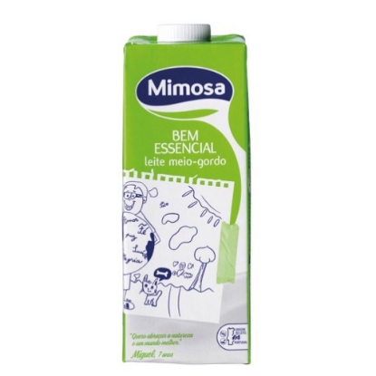 Mostrar detalhes para Leite UHT Meio Gordo MIMOSA emb.1L Imagem de Leite UHT Meio Gordo MIMOSA emb.1L