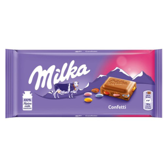 Imagem de Tablete Chocolate Confetti MILKA emb.100g