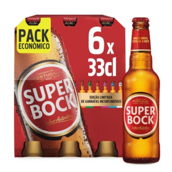 Imagem de Cerveja com Álcool SUPER BOCK emb.6x33cl