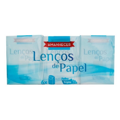 Mostrar detalhes para Lenços de Bolso Folha Tripla Pack AMANHECER 6un Imagem de Lenços de Bolso Folha Tripla Pack AMANHECER 6un