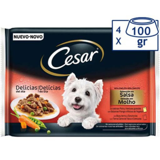 Imagem de Comida Húmida para Cão Saquetas em Molho CESAR emb.4x100g