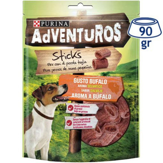 Imagem de Biscoito Adventuros Mini Sticks para Cão PURINA ADVENTUROS emb.90g