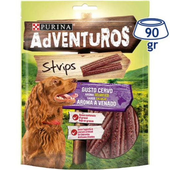 Imagem de Biscoito Adventuros Strips para Cão PURINA ADVENTUROS emb.90g