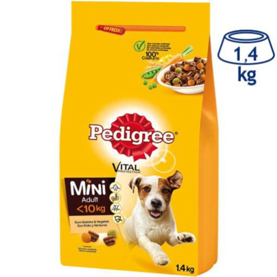 Imagem de Ração para Cão Adulto Mini Frango PEDIGREE emb.1,4kg