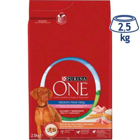 Imagem de Ração para Cão Esterilizado Médio/Maxi PURINA ONE emb.2,5kg