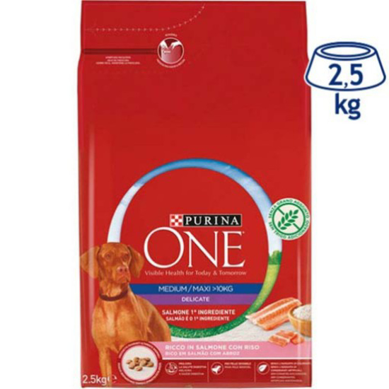 Imagem de Ração para Cão Médio/Maxi Delicate PURINA ONE emb.2,5kg