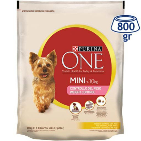 Imagem de Ração para Cão Weight Control rico em Peru PURINA ONE MINI emb.800g