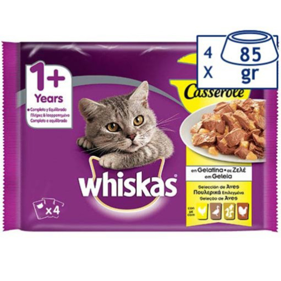 Imagem de Comida Húmida para Gato Casserole Aves WHISKAS emb.4x85g