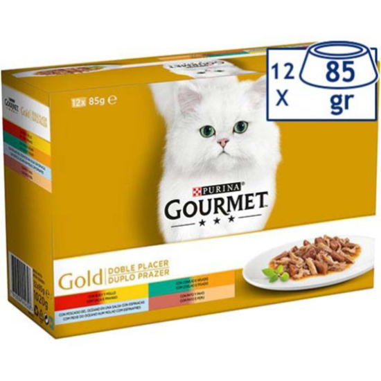 Imagem de Comida Húmida para Gato Duplo Prazer PURINA GOURMET GOLD emb.12x85g