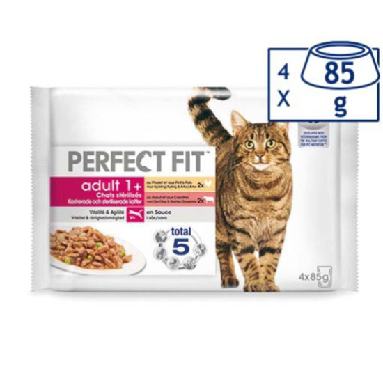 Imagem de Comida Húmida para Gato Frango Saquetas PERFECT FIT emb.4x85g