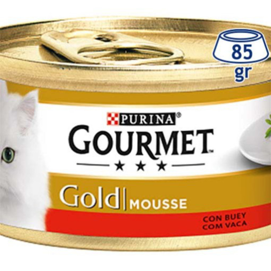 Imagem de Comida Húmida para Gato Gold Mousse com Carne de Vaca PURINA GOURMET GOLD emb.85g